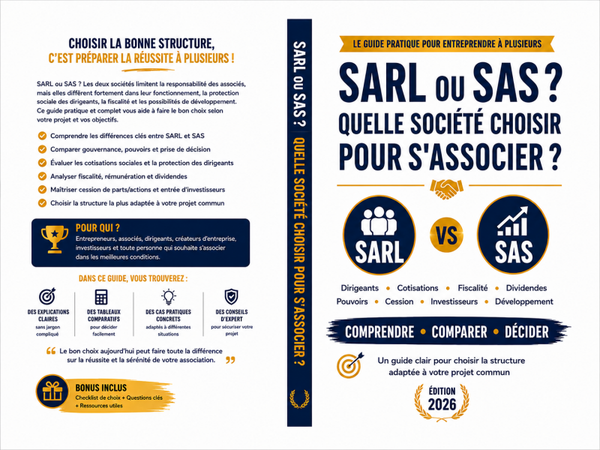 livre sarl ou sas quelle société choisir pour s'associer version papier