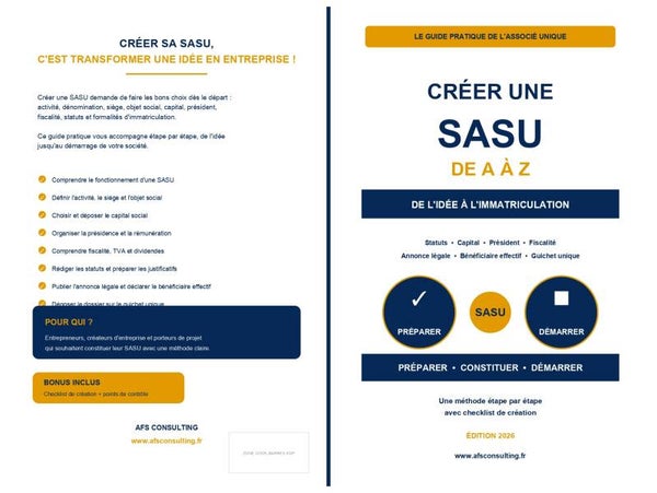 créer une sasu de AàZ version papier