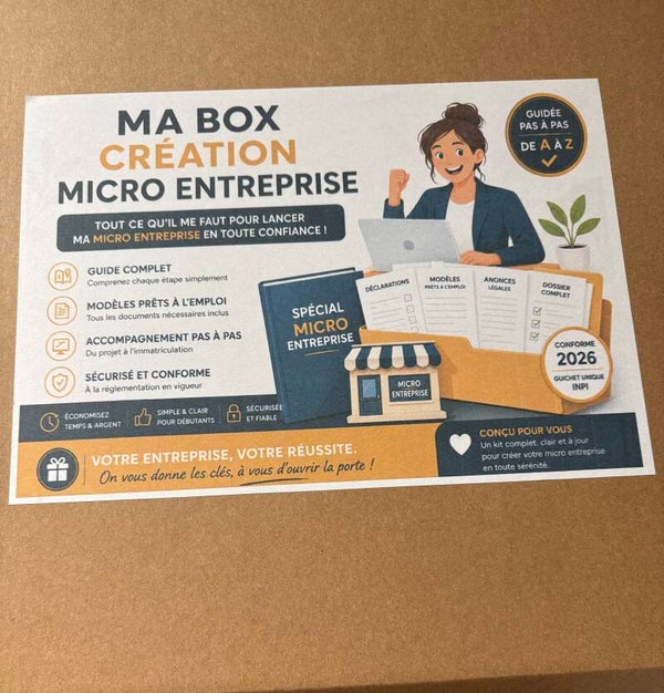 Box pour faire sa creation de micro entreprise soit même