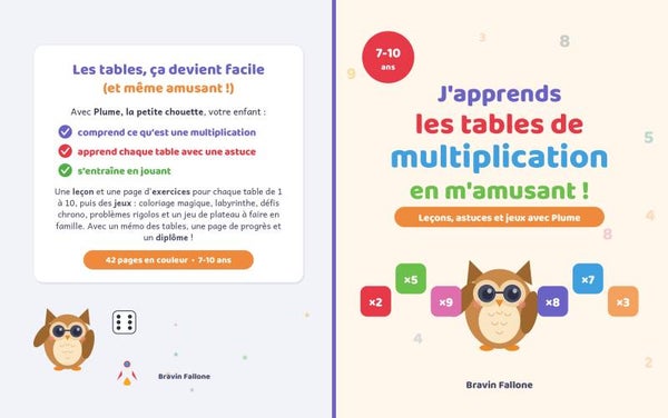j'apprends les tables de multiplication en m'amusant