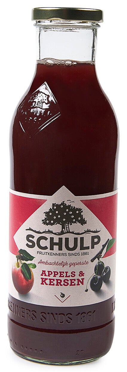 Appel & Kersensap 750 ml schulp