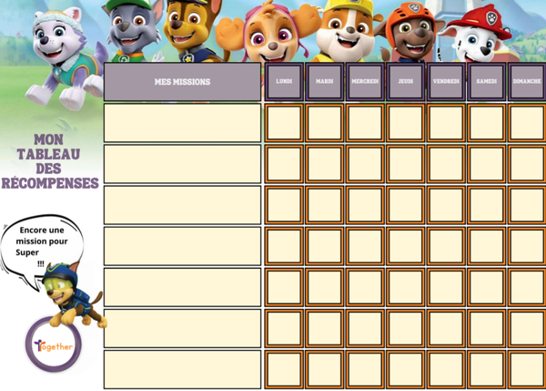 Poster - Grille de motivation "Règles de vie"