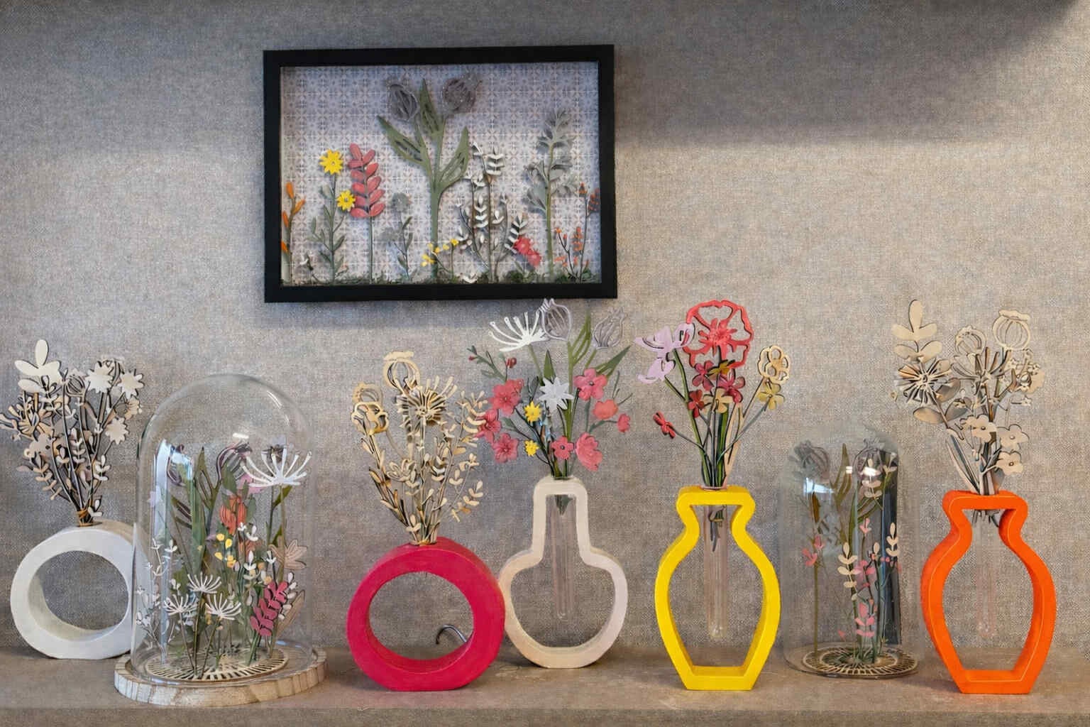 Kit fleurs en bois dans vase