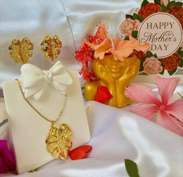 Parure Femme 11 (collier + boucles d’oreilles) « Tropicale »