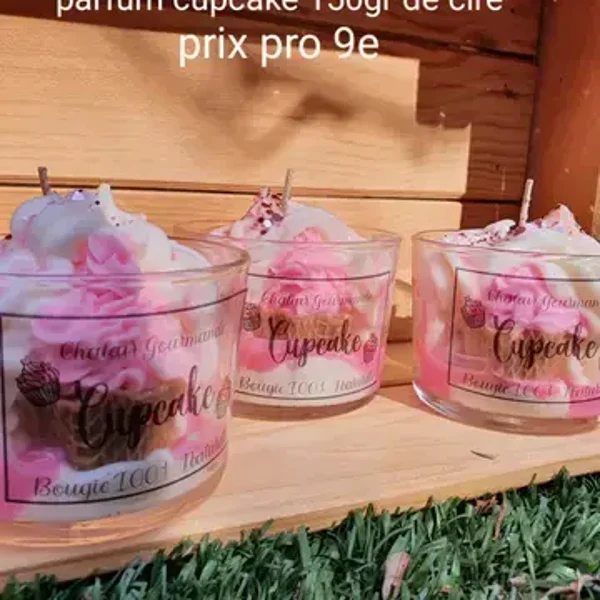 Sparkle Cupcake Candle