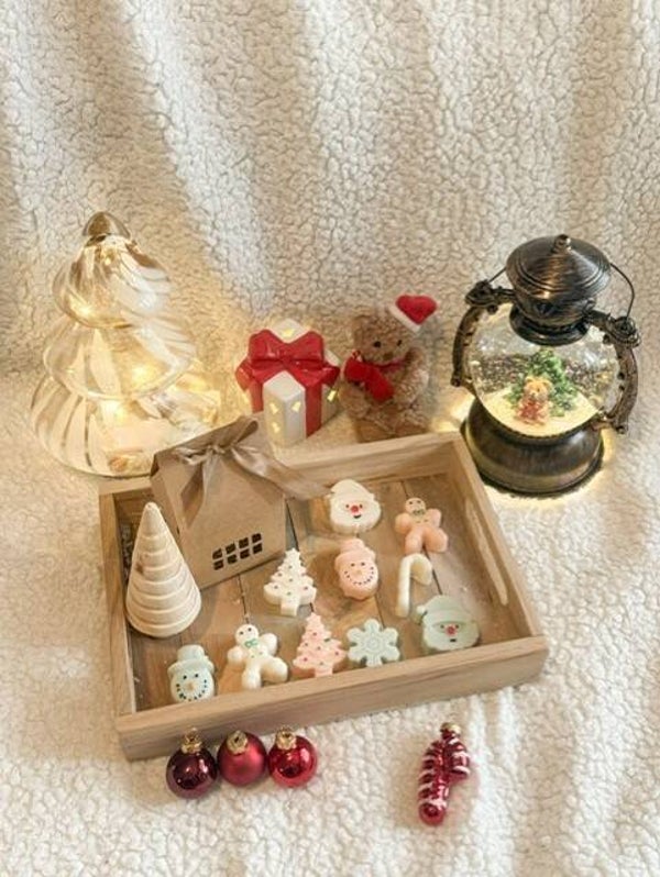 Kersthuisje met kerstmeltwax