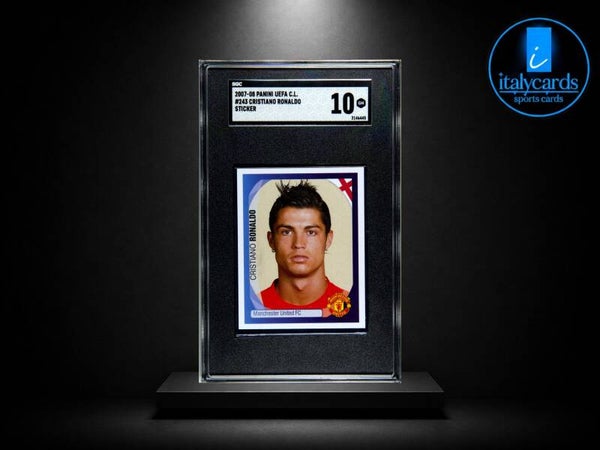 2007-08 PANINI CHAMPIONS LEAGUE CRISTIANO RONALDO GRADED SGC 10