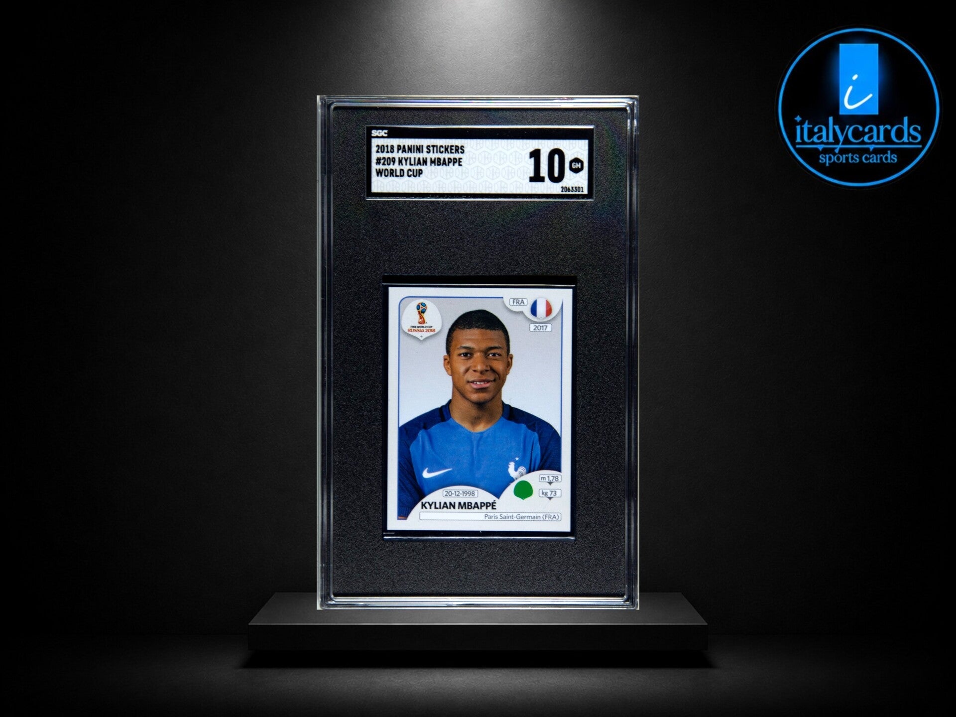 2018 PANINI RUSSIA WC KYLIAN MBAPPE GRADED SGC 10