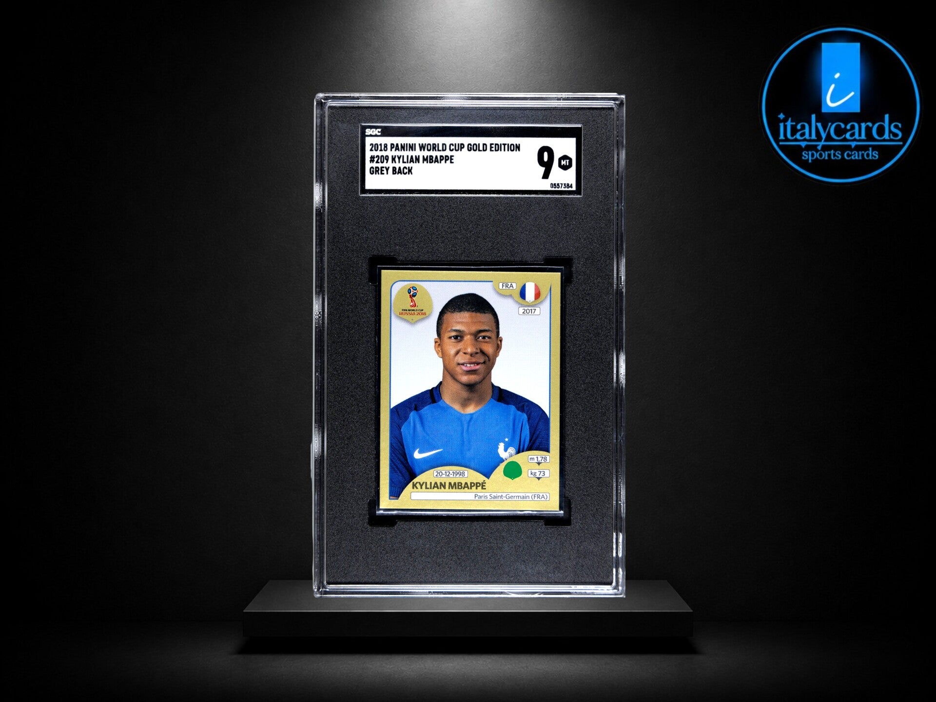 2018 PANINI RUSSIA WC KYLIAN MBAPPE GRADED SGC 9