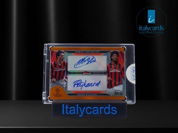 2022-23 TOPPS FINEST RIJKAARD/VAN BASTEN AUTOGRAFO ORANGE 13/25