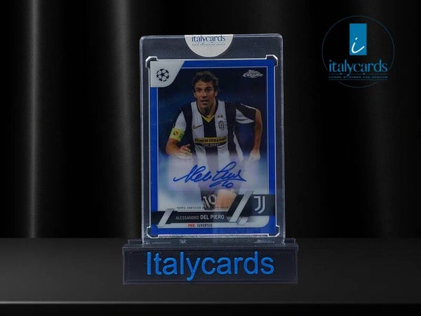2022-23 TOPPS CHROME ALESSANDRO DEL PIERO AUTOGRAFO BLUE WAVE 22/75