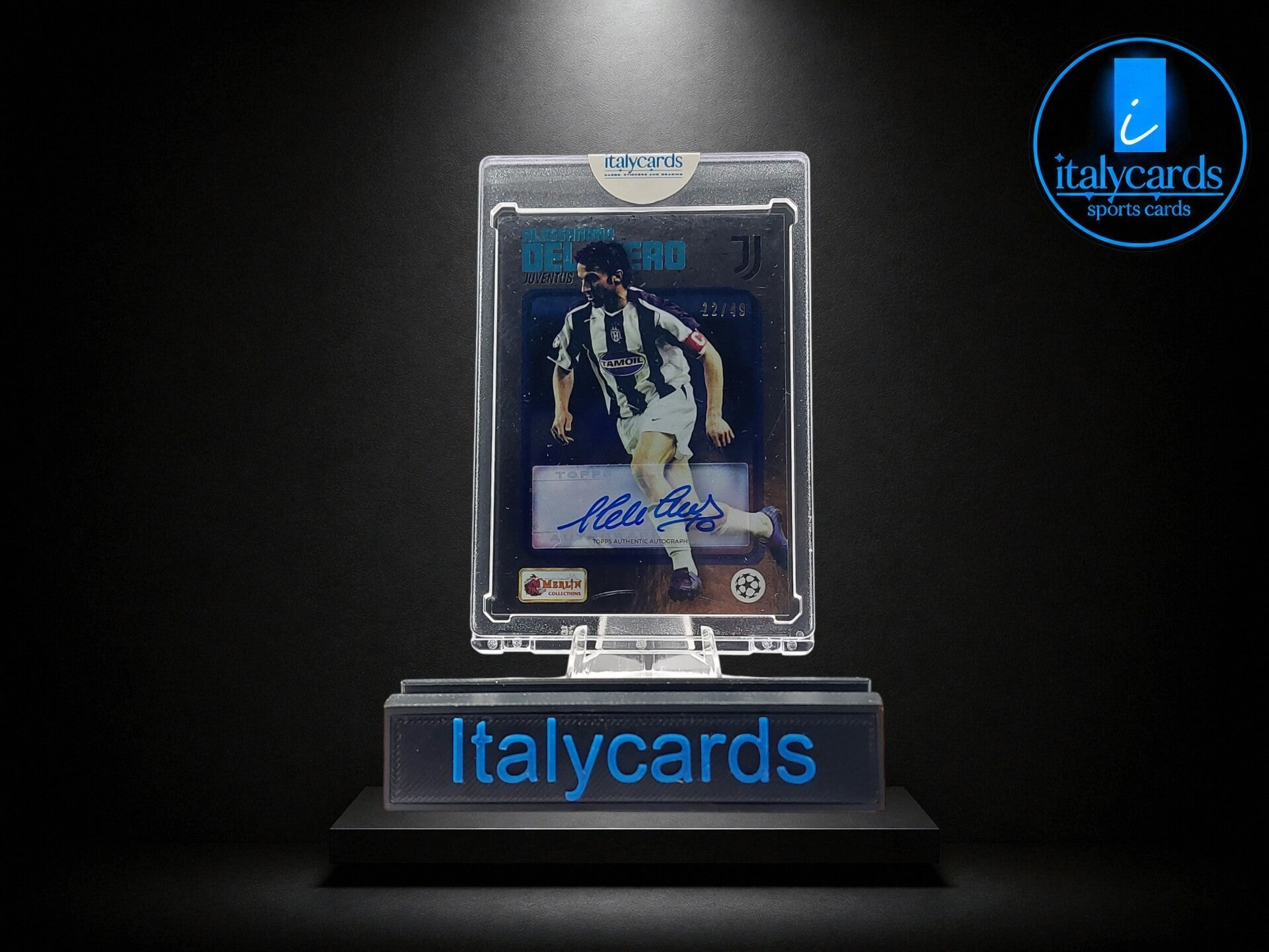 2022-23 TOPPS MERLIN 98 ALESSANDRO DEL PIERO AUTOGRAFO 12/49
