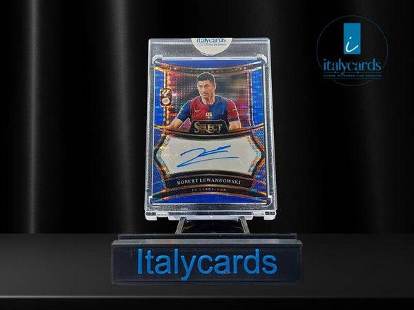 2024-25 PANINI SELECT LA LIGA ROBERT LEWANDOWSKI AUTOGRAFO BLUE PULSAR