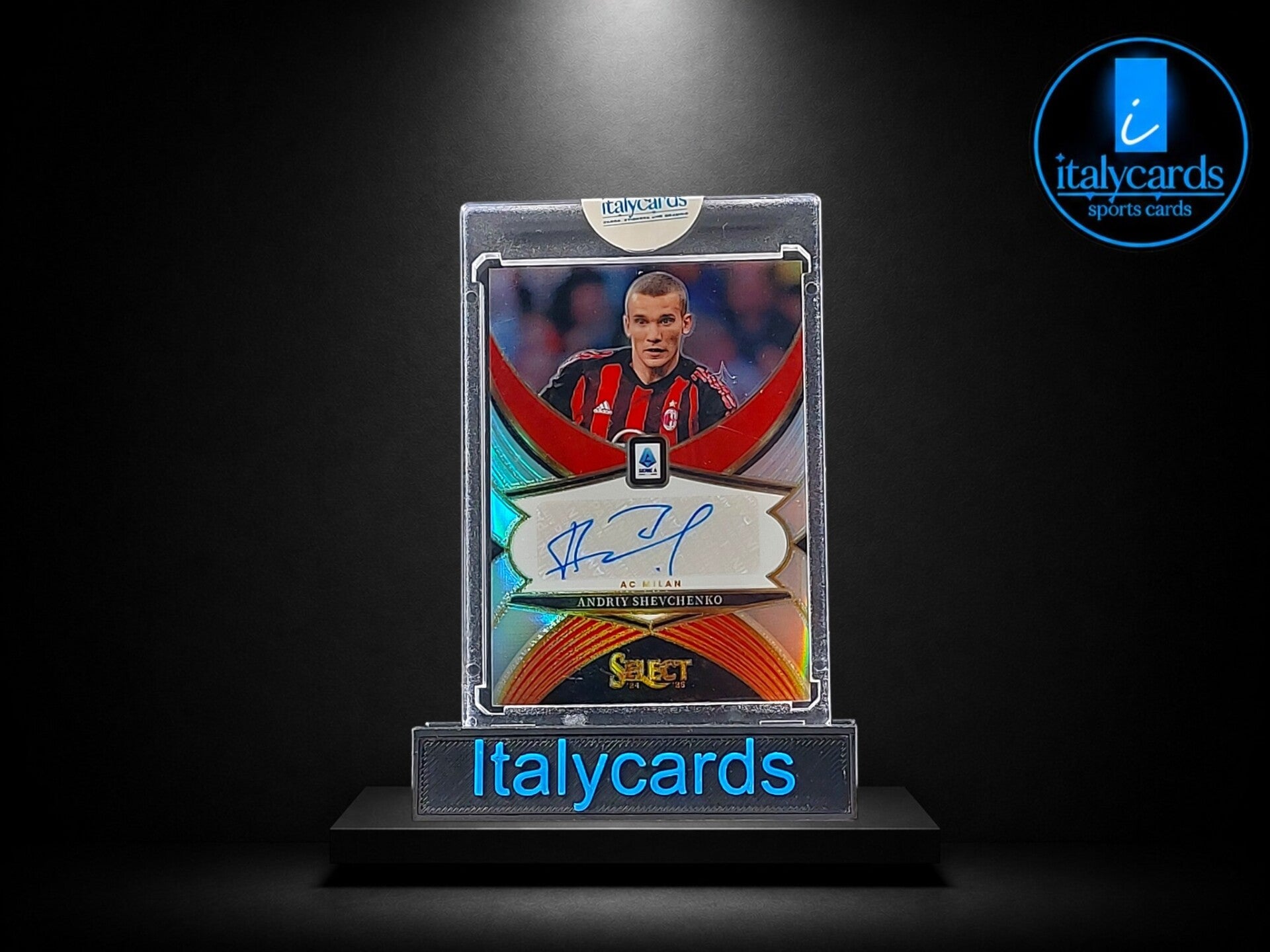 2024-25 PANINI SELECT SERIE A ANDRIY SHEVCHENKO AUTOGRAFO SILVER PRIZM