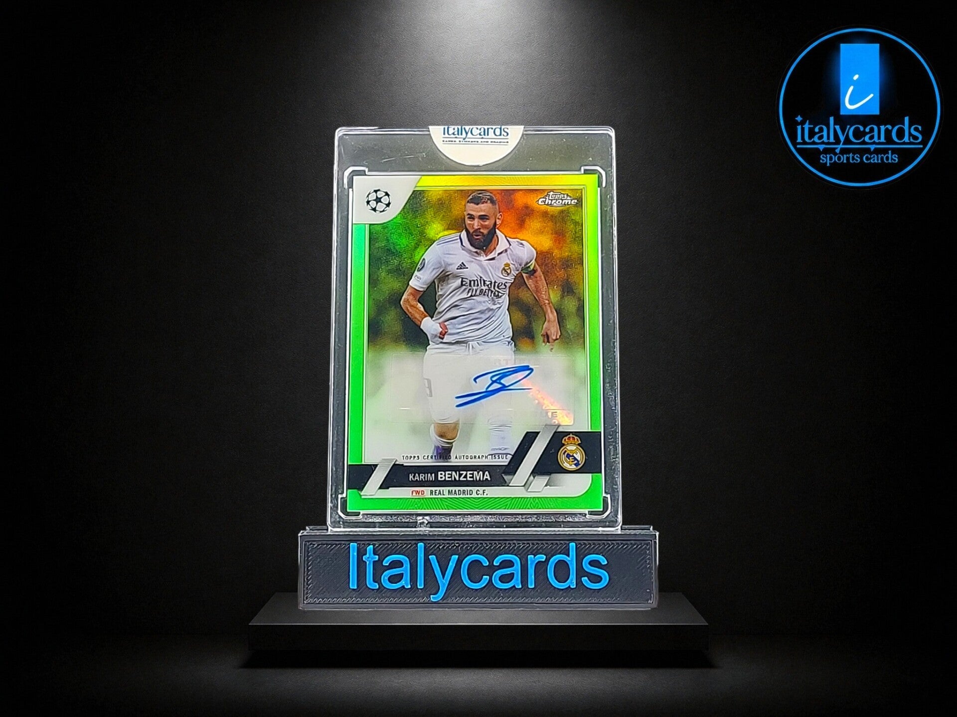 2022-23 TOPPS CHROME KARIM BENZEMA AUTOGRAFO GREEN 06/99