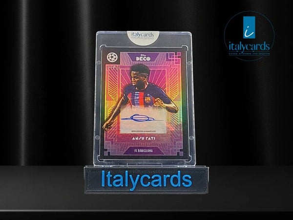2022-23 TOPPS DECO UCL ANSU FATI AUTOGRAFO PURPLE 21/25
