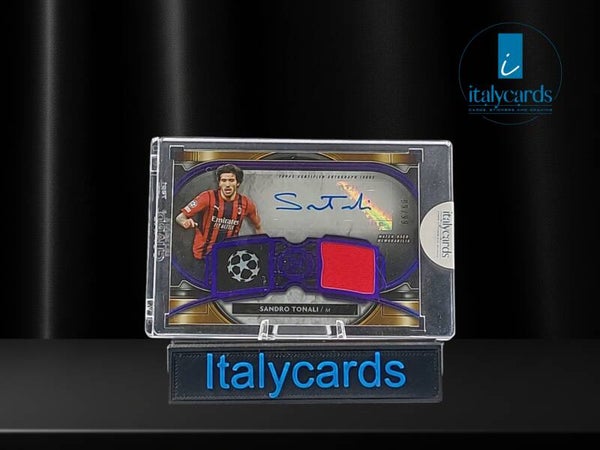 2021-22 TOPPS MUSEUM SANDRO TONALI AUTOGRAFO + PATCH 69/99