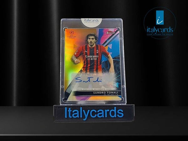 2021-22 TOPPS FINEST SANDRO TONALI AUTOGRAFO GOLD 02/50