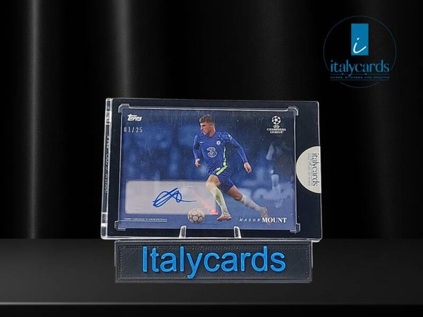 2021-22 TOPPS SIMPLICIDAD MASON MOUNT AUTOGRAFO BLUE 01/25