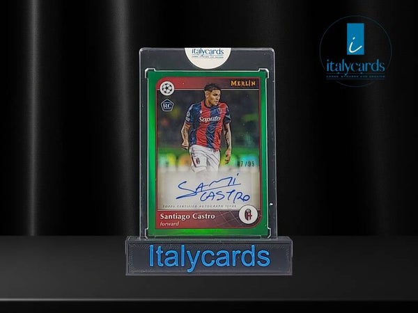 2024-25 TOPPS MERLIN UCC SANTIAGO CASTRO AUTOGRAFO GREEN 87/99