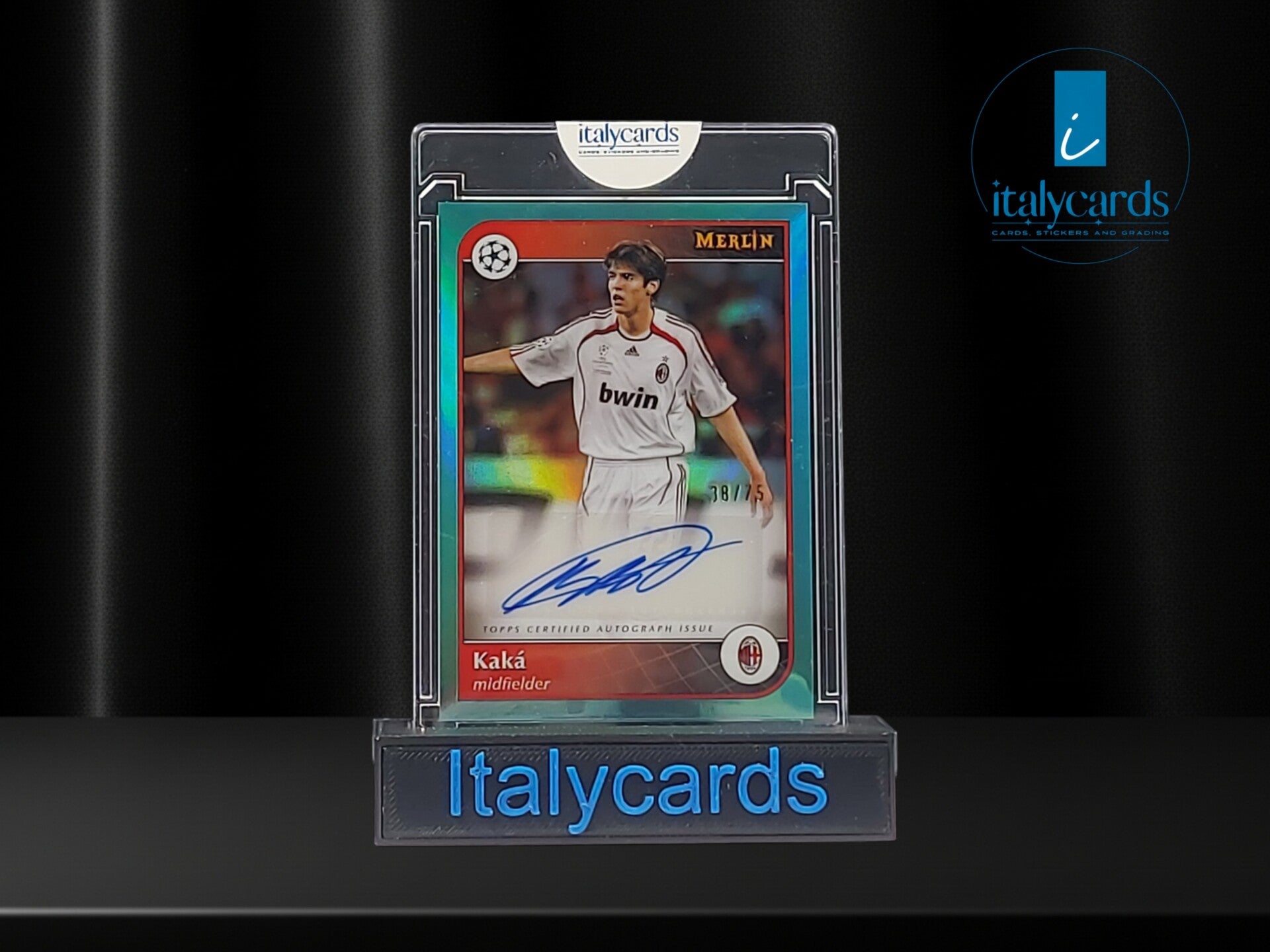 2024-25 TOPPS MERLIN UCC KAKA' AUTOGRAFO TEAL 38/75