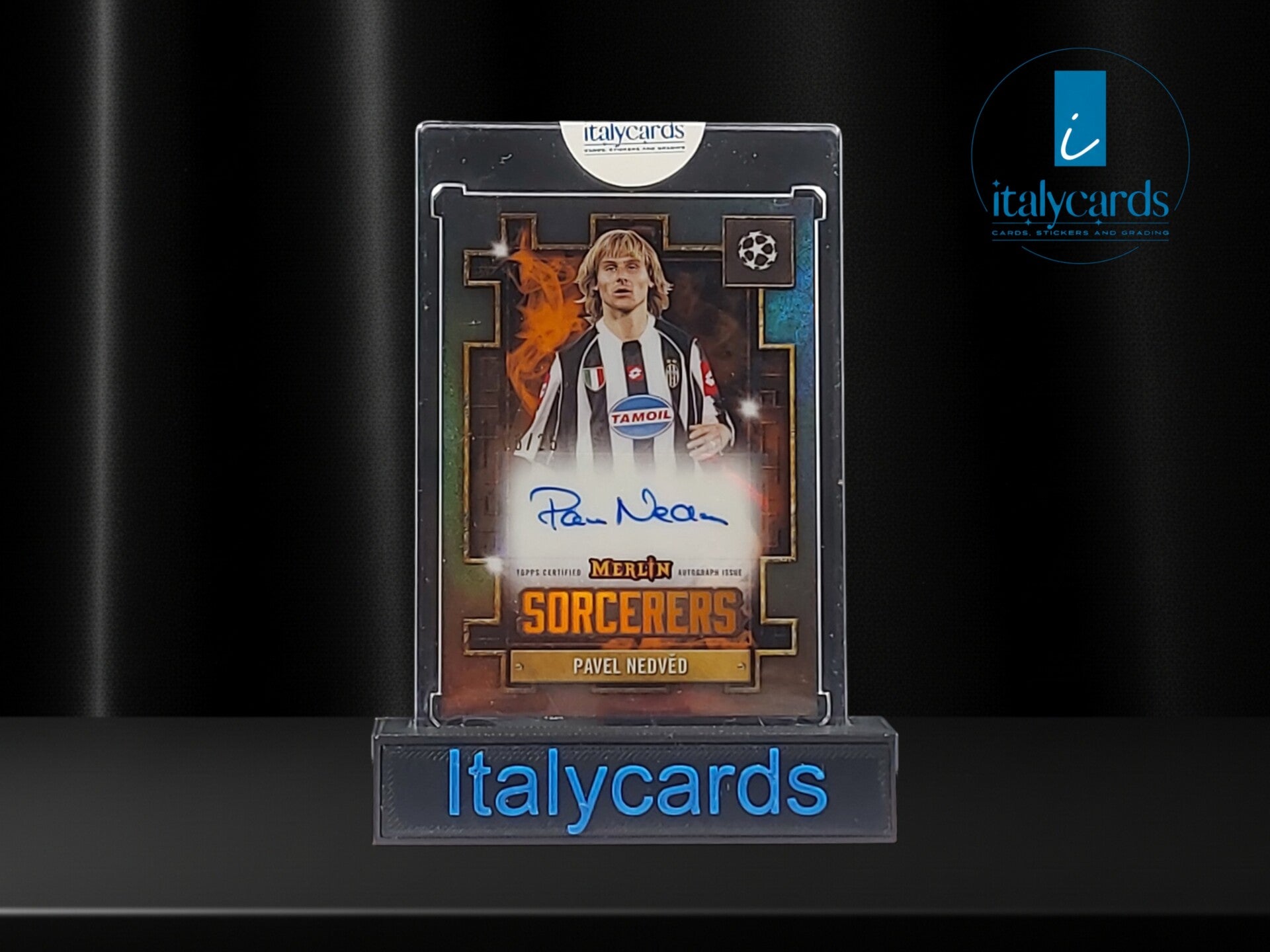 2024-25 TOPPS MERLIN UCC PAVEL NEDVED AUTOGRAFO ORANGE 05/25