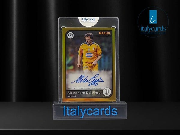 2024-25 TOPPS MERLIN UCC ALESSANDRO DEL PIERO AUTOGRAFO GOLD 42/50