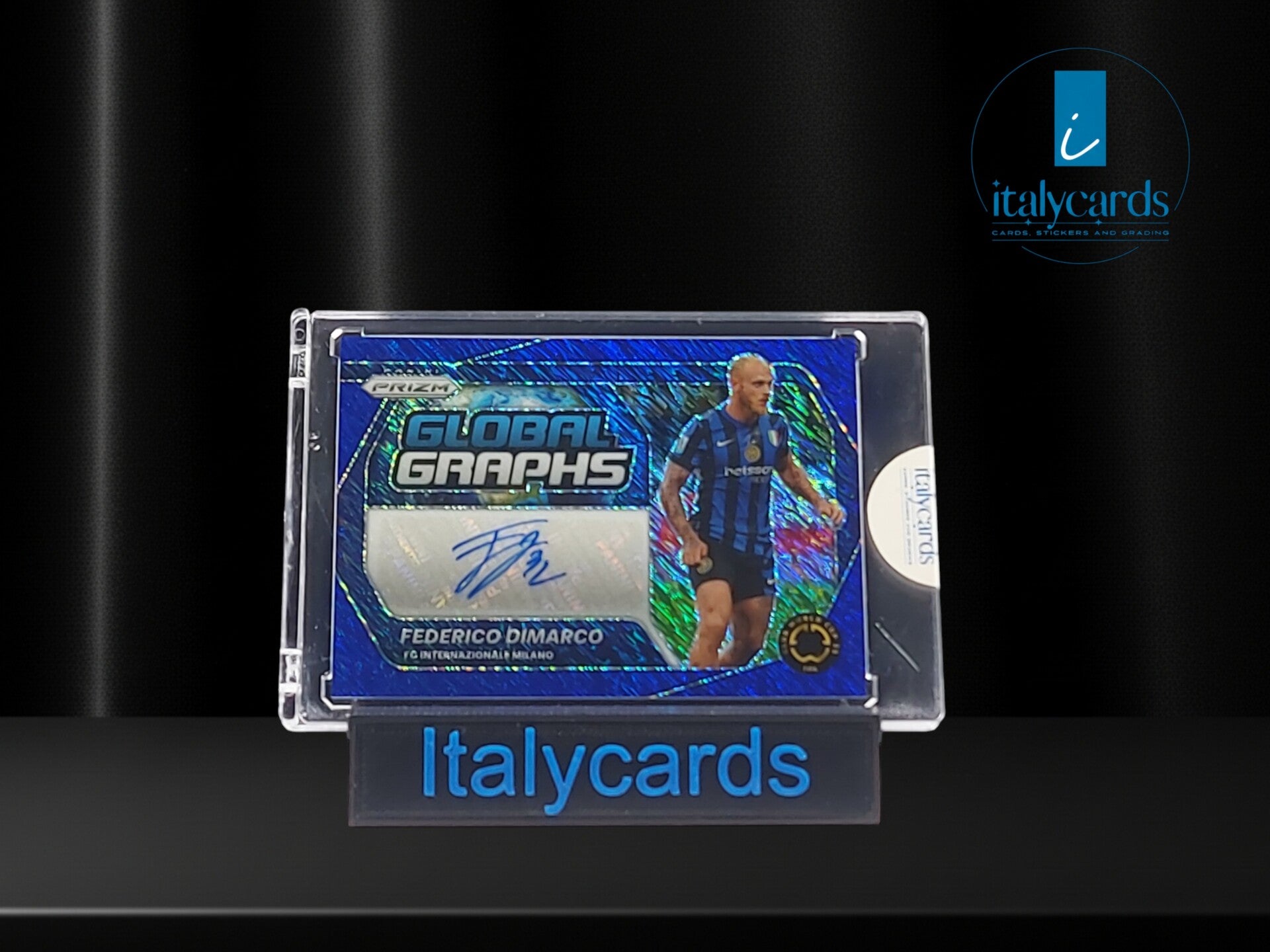 2024-25 PANINI PRIZM FIFA WC CLUB FEDERICO DIMARCO AUTOGRAFO BLUE SKIMMER