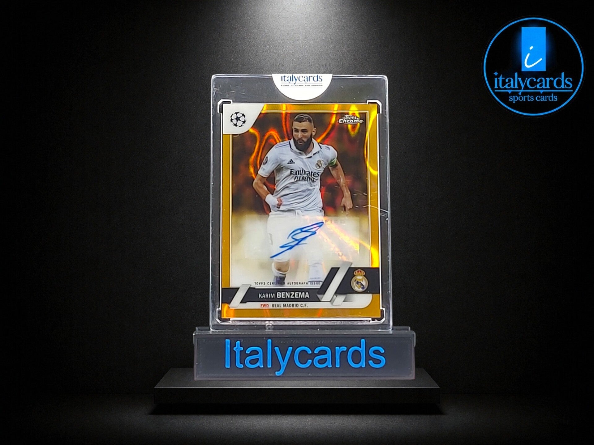 2022-23 TOPPS CHROME KARIM BENZEMA AUTOGRAFO GOLD LAVA 1:688