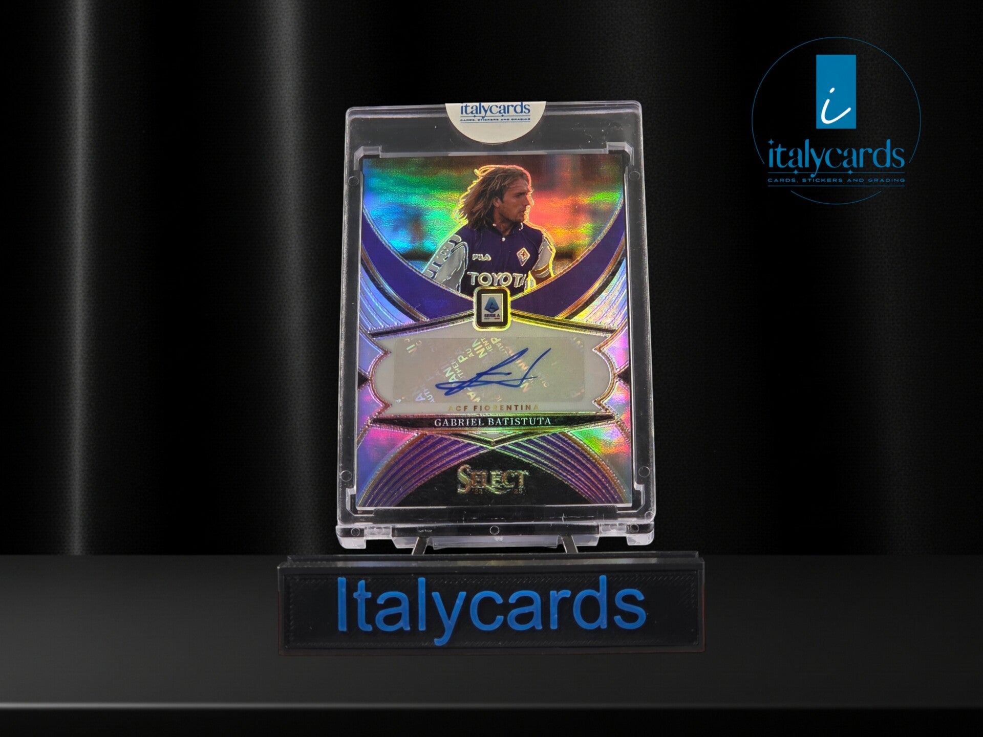 2024-25 PANINI SELECT SERIE A GABRIEL BATISTUTA AUTOGRAFO SILVER PRIZM