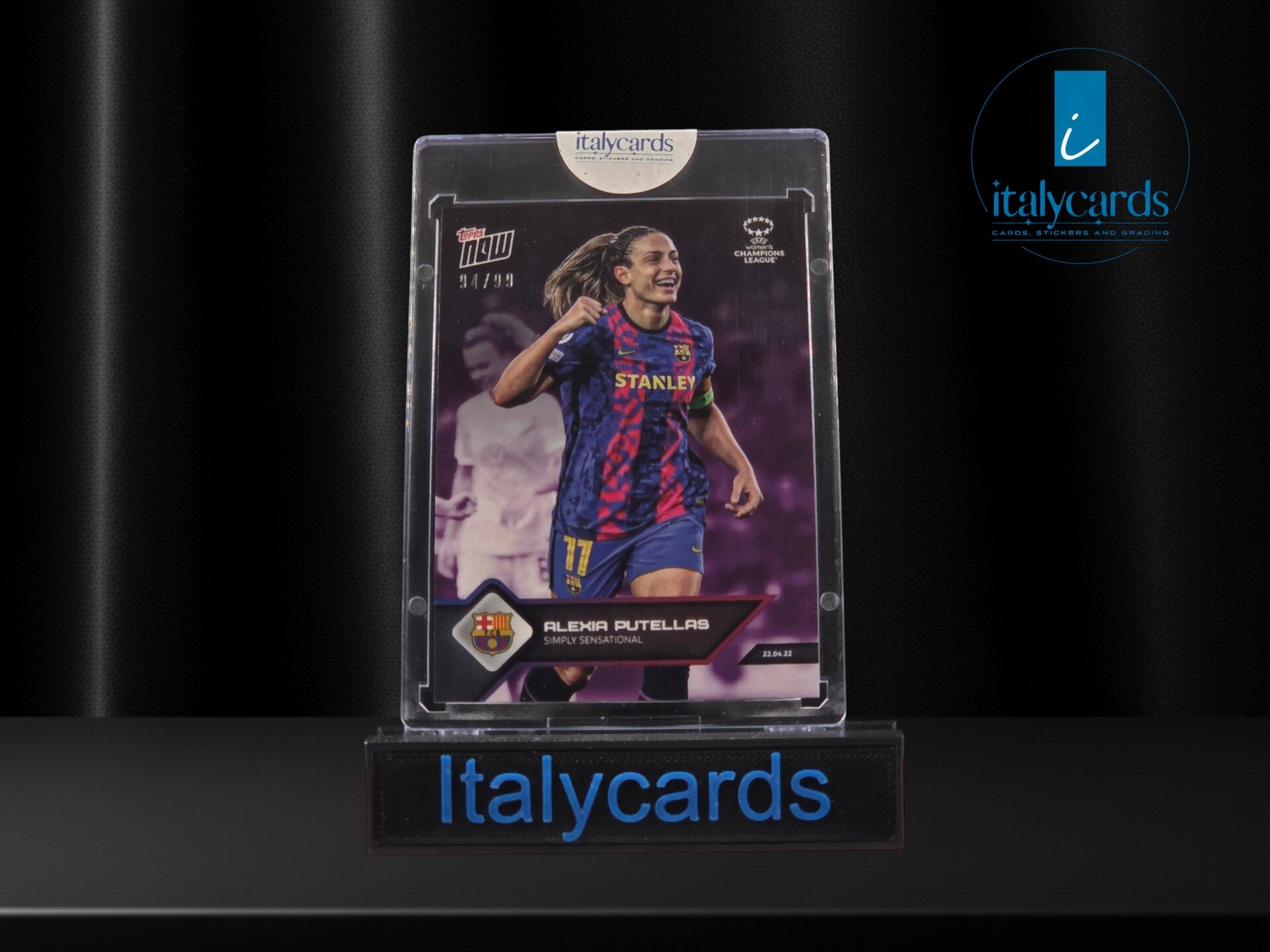 2022 TOPPS NOW UCL ALEXIA PUTELLAS PURPLE 94/99