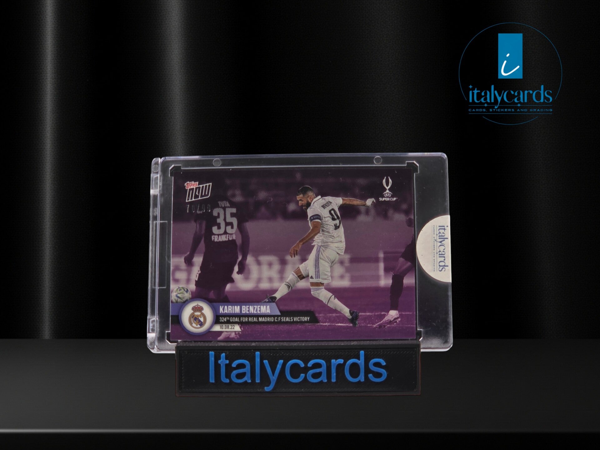 2022 TOPPS NOW SUPER CUP KARIM BENZEMA PURPLE 70/99