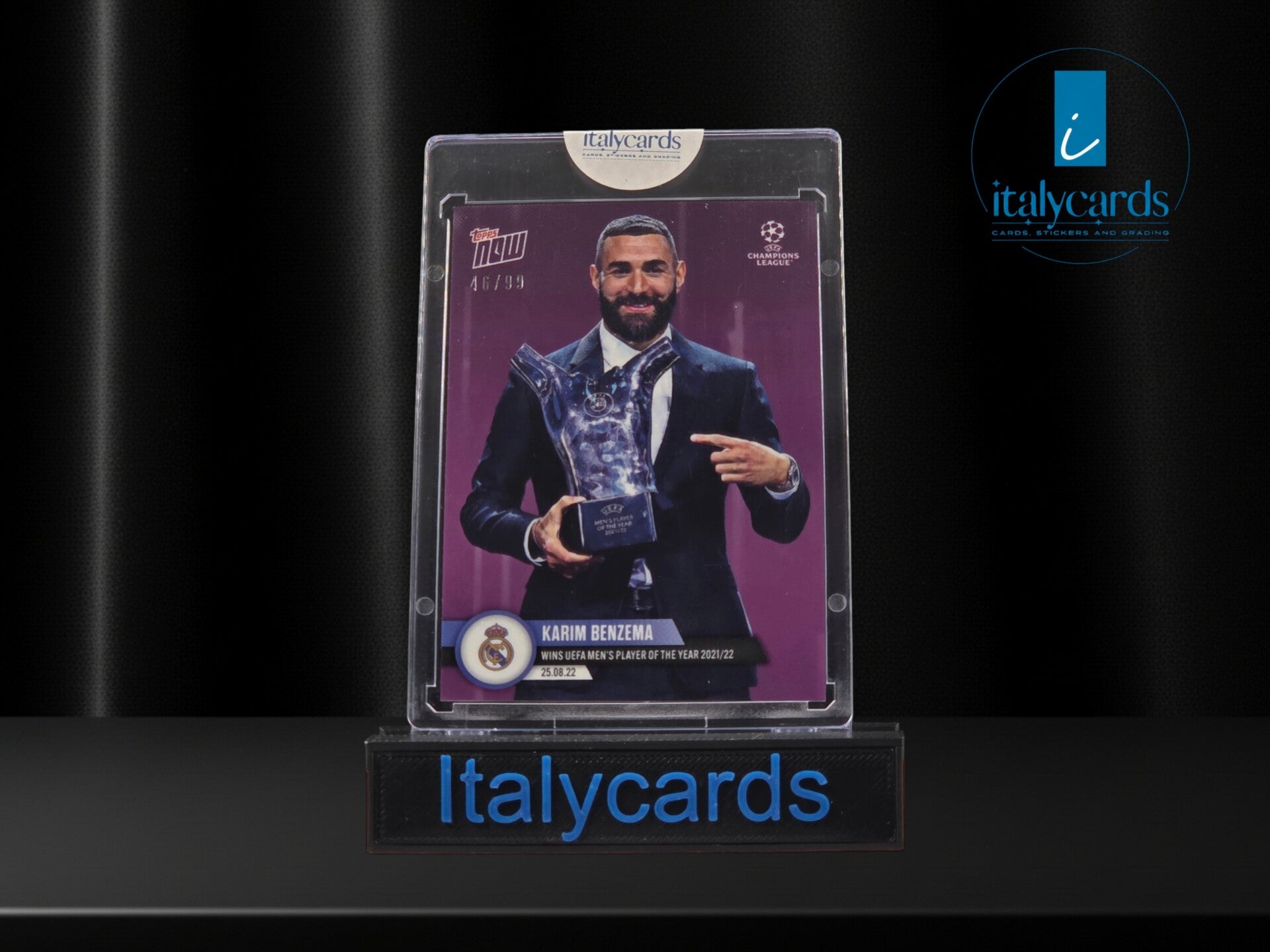 2022 TOPPS NOW UCL KARIM BENZEMA PURPLE 46/99