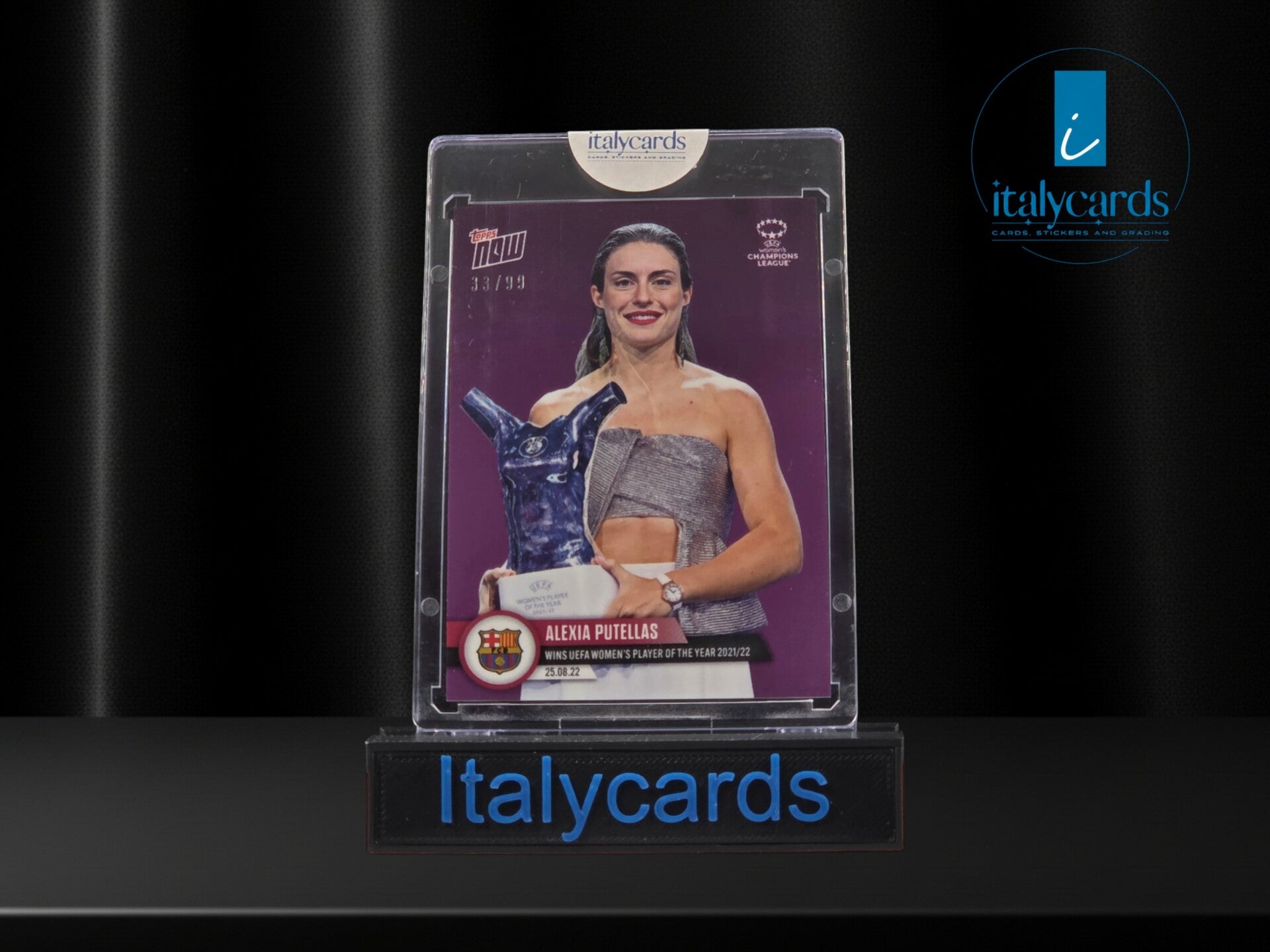 2022 TOPPS NOW UCL ALEXIA PUTELLAS PURPLE 33/99
