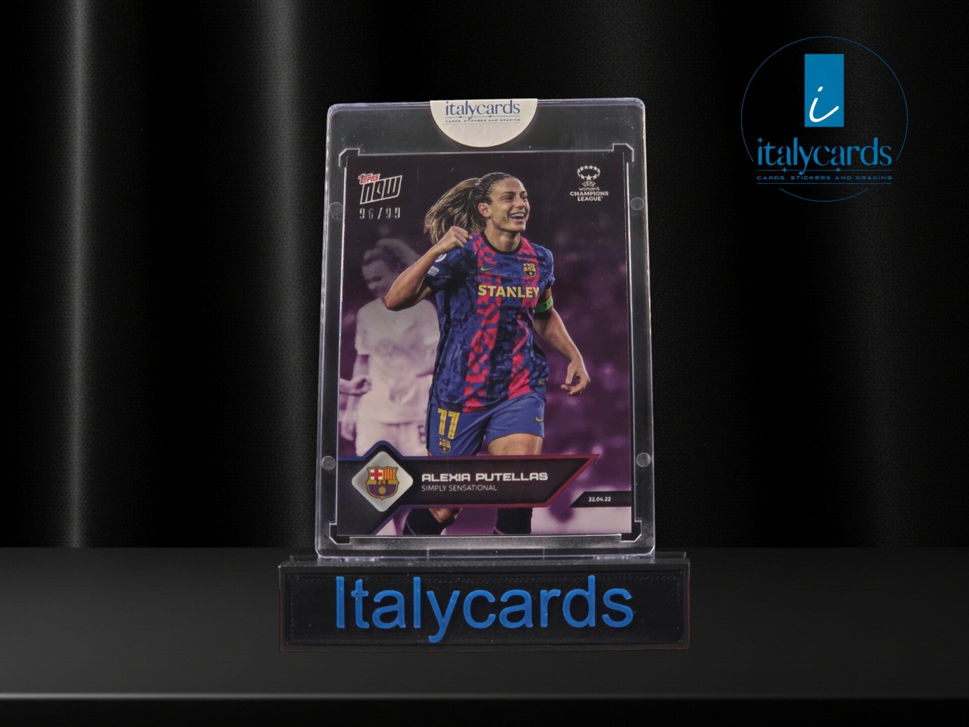 2022 TOPPS NOW UCL ALEXIA PUTELLAS PURPLE 96/99