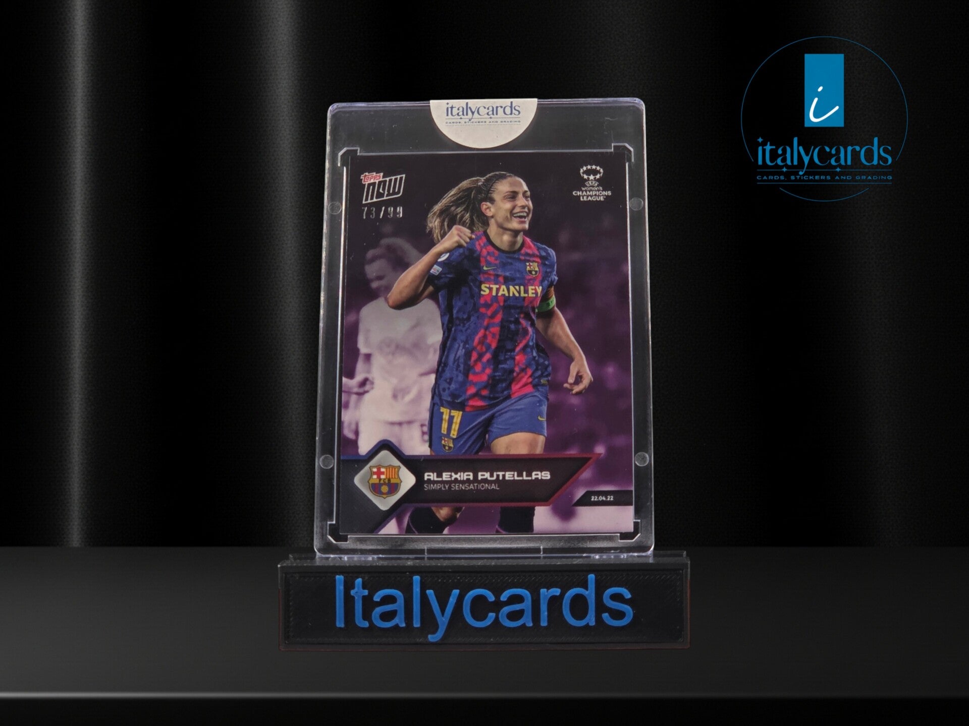 2022 TOPPS NOW UCL ALEXIA PUTELLAS PURPLE 73/99