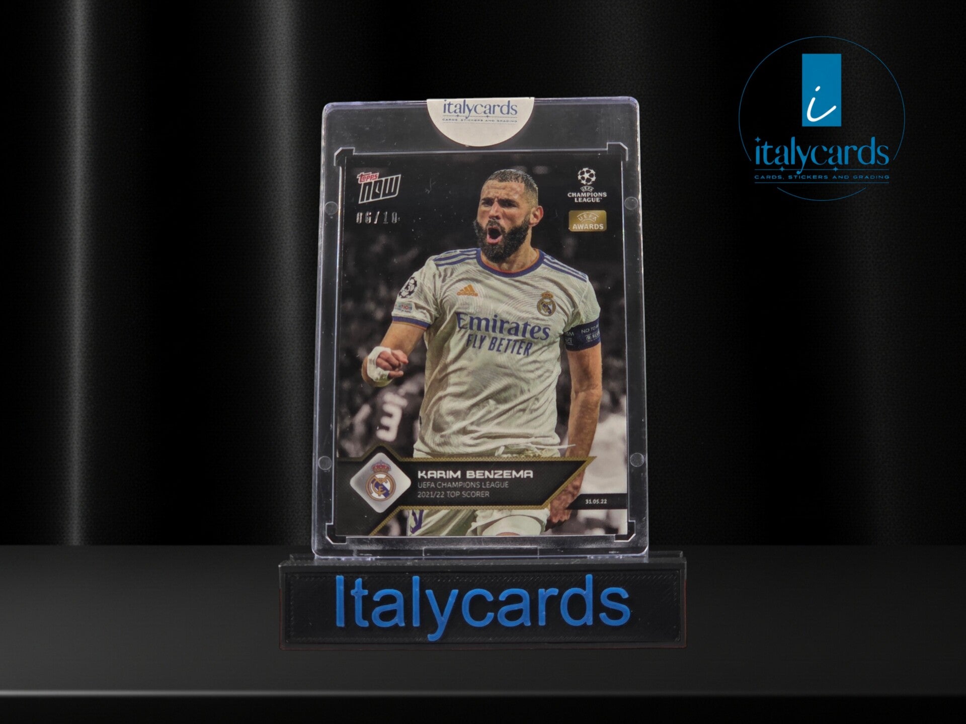 2022 TOPPS NOW UCL KARIM BENZEMA BLACK 06/10