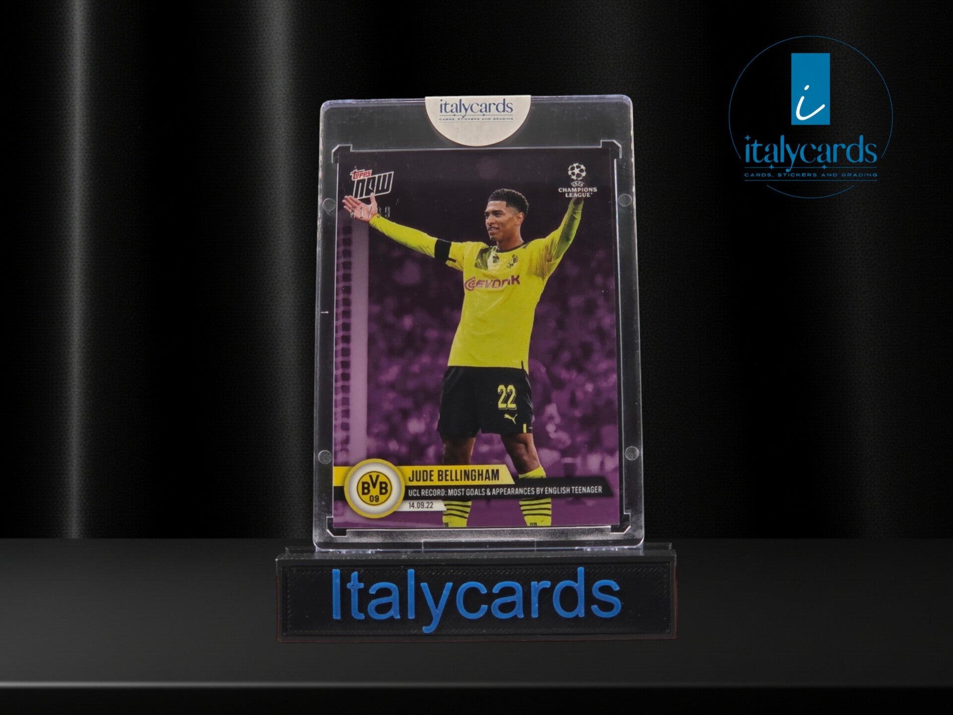 2022 TOPPS NOW UCL JUDE BELLINGHAM PURPLE 61/99
