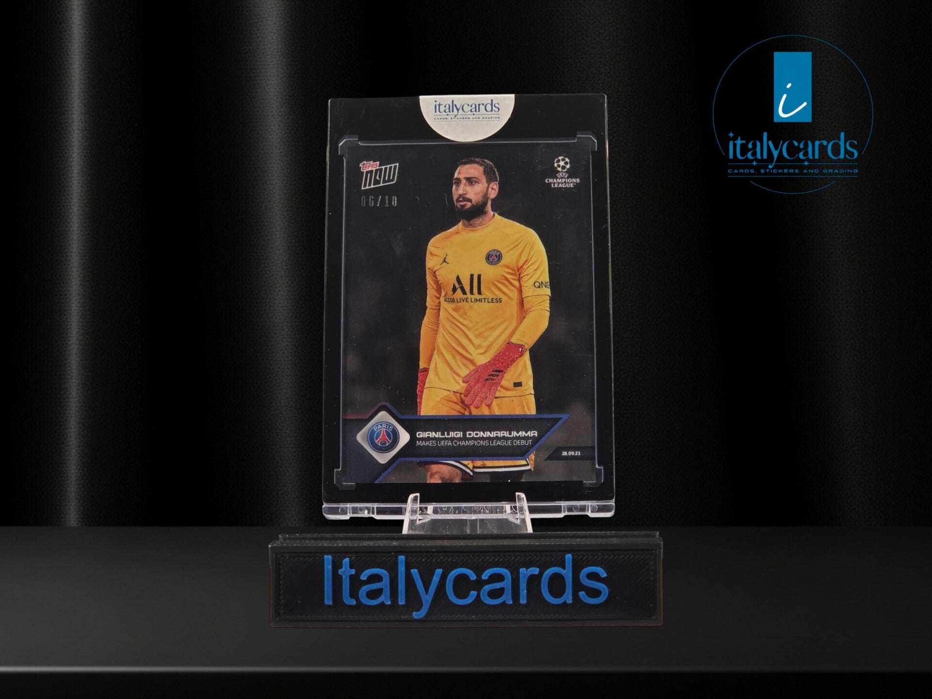 2021 TOPPS NOW UCL GIANLUIGI DONNARUMMA BLACK 06/10