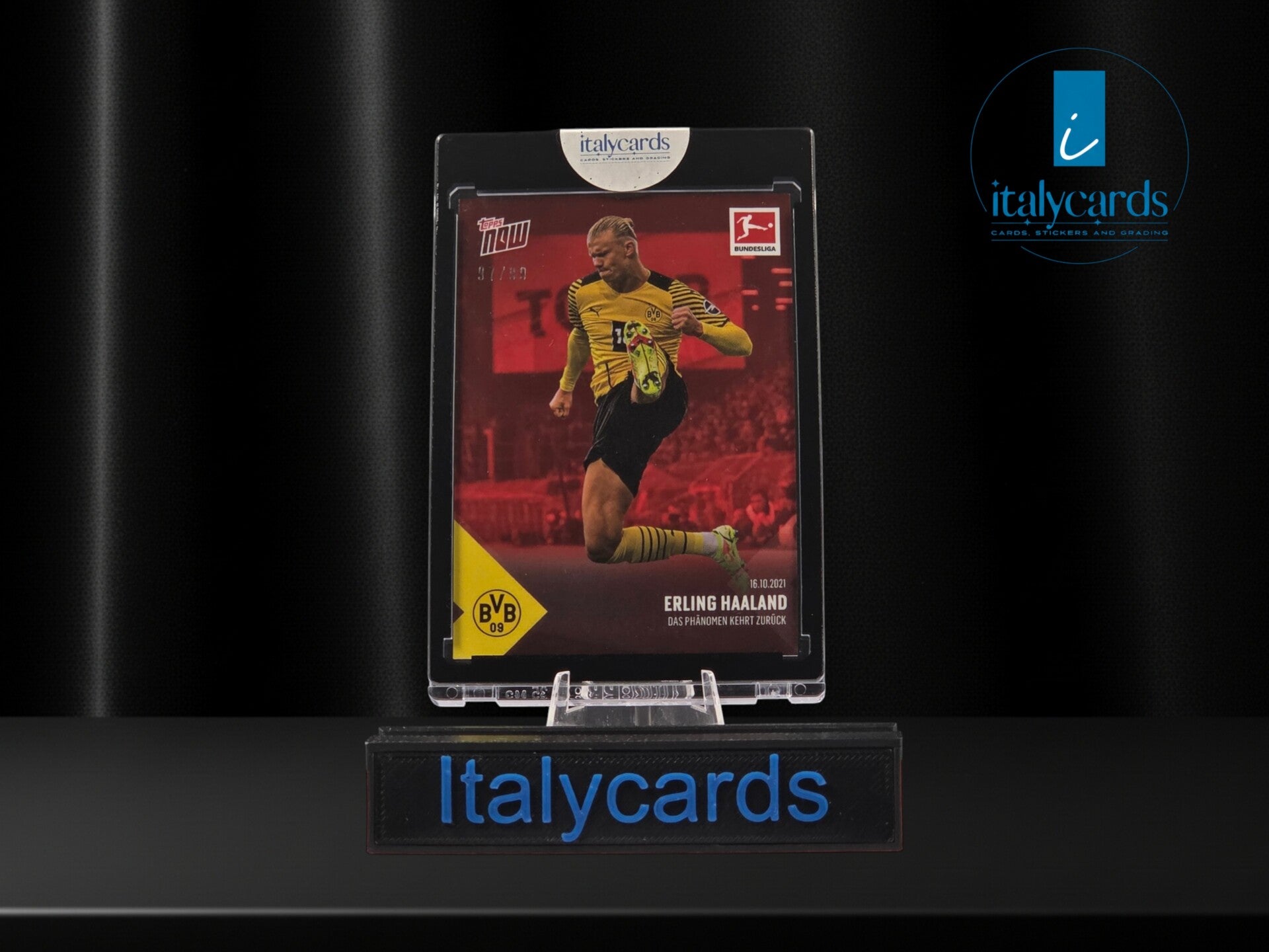 2021 TOPPS NOW BUNDESLIGA ERLING HAALAND RED 97/99