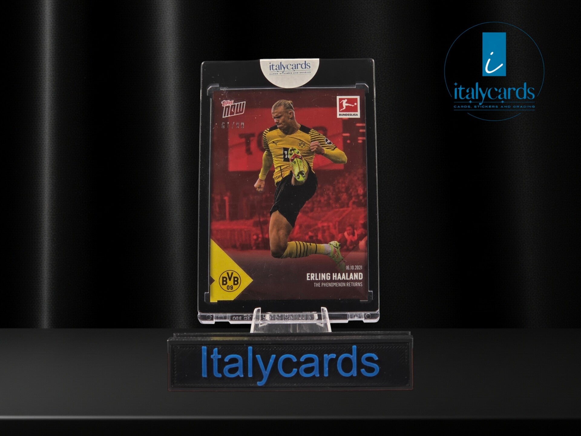 2021 TOPPS NOW BUNDESLIGA ERLING HAALAND RED 61/99