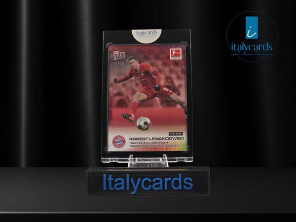 2021 TOPPS NOW BUNDESLIGA ROBERT LEWANDOWSKI RED 04/10
