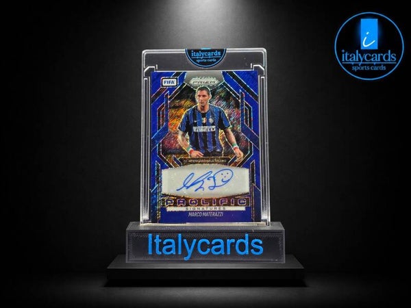 2025-26 PANINI PRIZM FIFA SOCCER MARCO MATERAZZI AUTOGRAFO BLUE SHIMMER