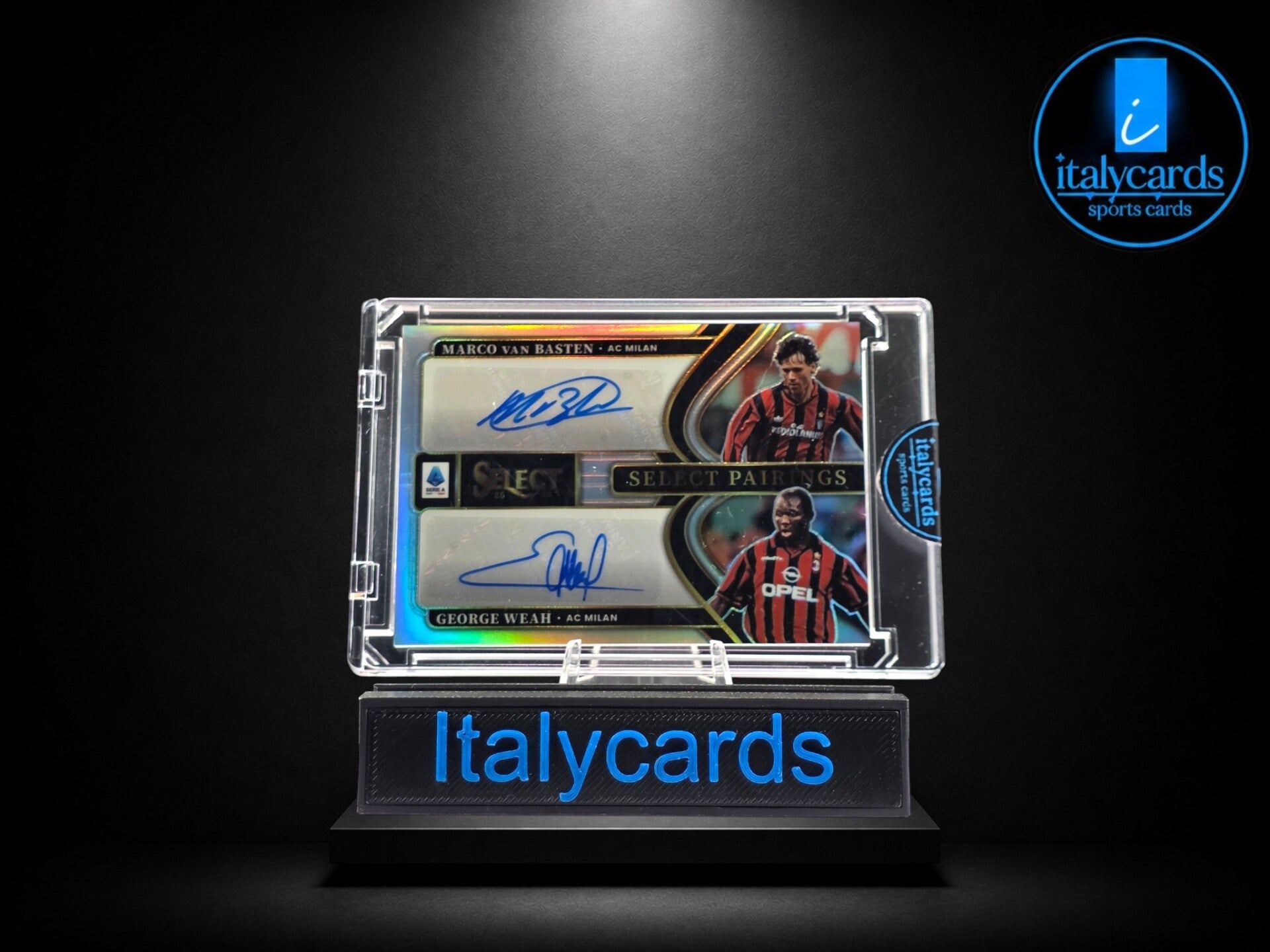 2025-26 PANINI SELECT SERIE A VAN BASTEN/WEAH AUTOGRAFO SILVER PRIZM