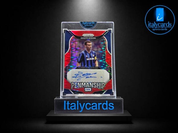 2025-26 PANINI PRIZM FIFA SOCCER GIUSEPPE BERGOMI AUTOGRAFO RED PULSAR