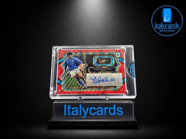 2025-26 PANINI SELECT SERIE A GIANFRANCO ZOLA AUTOGRAFO RED WAVE