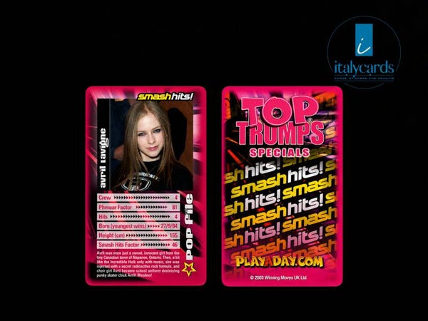 2003 TOP TRUMPS SMASH HITS AVRIL LAVIGNE