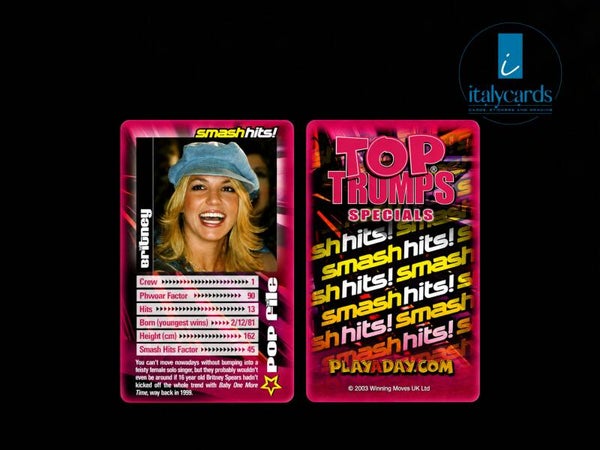 2003 TOP TRUMPS SMASH HITS BRITNEY SPEARS