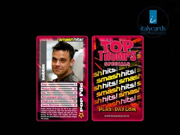 2003 TOP TRUMPS SMASH HITS ROBBIE WILLIAMS