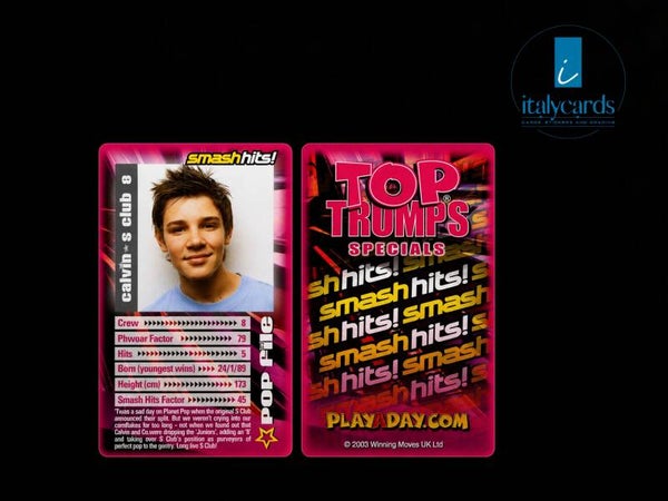 2003 TOP TRUMPS SMASH HITS CALVIN-S CLUB 8